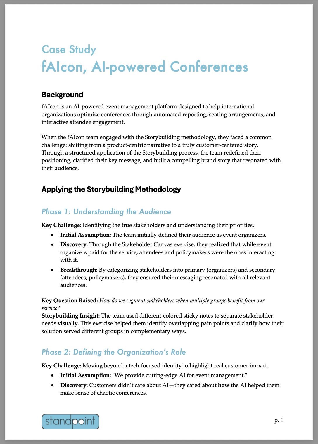 The fAIcon case study