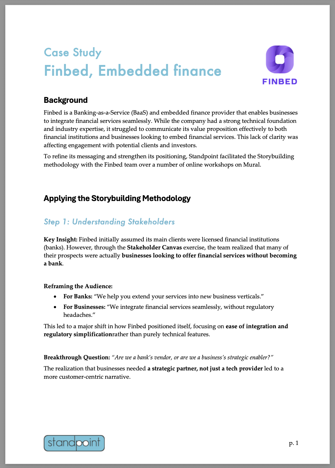 The Finbed case study